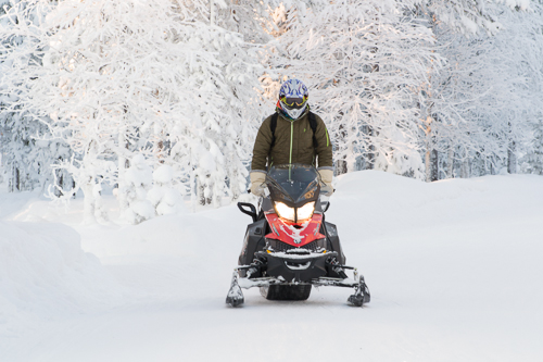 Snowmobile in Landscape